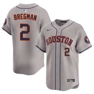 Popular Gray HOU Mens Alex Bregman #2 Jerseys 689975-467 - Image 1