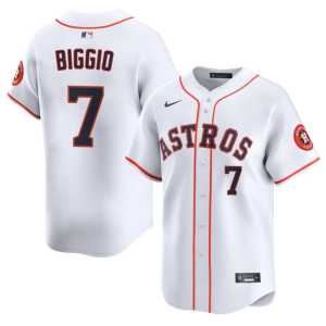 'Stros Men Stitched White #7 Craig Biggio Jersey 812899-495 - Image 1
