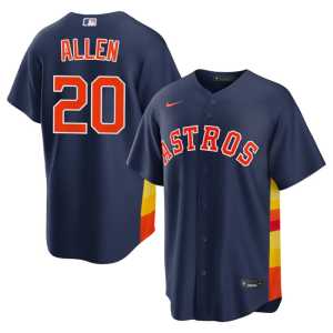 Navy Nick Allen #20 Official Men's Houston Astros Jersey 333187-209 - Image 1