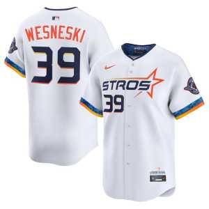 City Connect HOU Astros Hayden Wesneski Mens Replica White #39 Jersey 269223-117 - Image 1