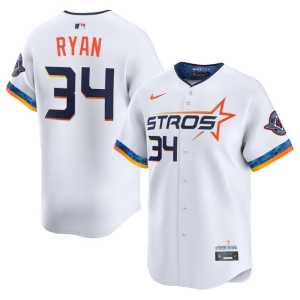 City Connect Nolan Ryan Authentic The Astros White Mens #34 Jerseys 123194-123 - Image 1