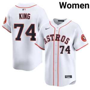 'Stros Bryan King Womens #74 Limited White Jersey 147738-768 - Image 1