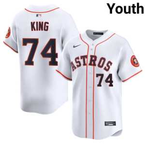 Popular White Youth 'Stros Bryan King #74 Jerseys 740812-565 - Image 1