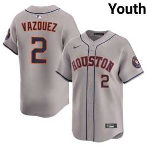 Christian Vazquez Gray Popular Youth 'Stros #2 Jerseys 987404-908 - Image 1