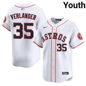 White Astros Justin Verlander 2026 #35 Youth Jerseys 434086-345 - Image 1