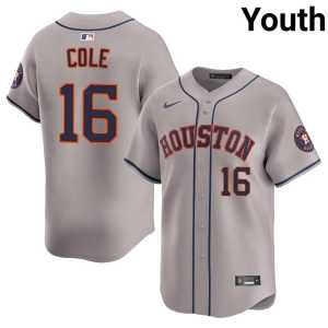 #16 Houston 'Stros MLB Zach Cole Youth Gray Jersey 302735-946 - Image 1