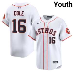 Astros Zach Cole White 2026 #16 Youth Jerseys 720197-622 - Image 1